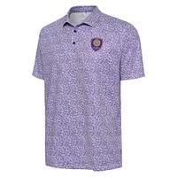 Men's Antigua  White Orlando City SC Field Ditsy Polo