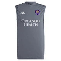 Maillot d'entraînement sans manches adidas Orlando City SC 2024 pour homme, gris