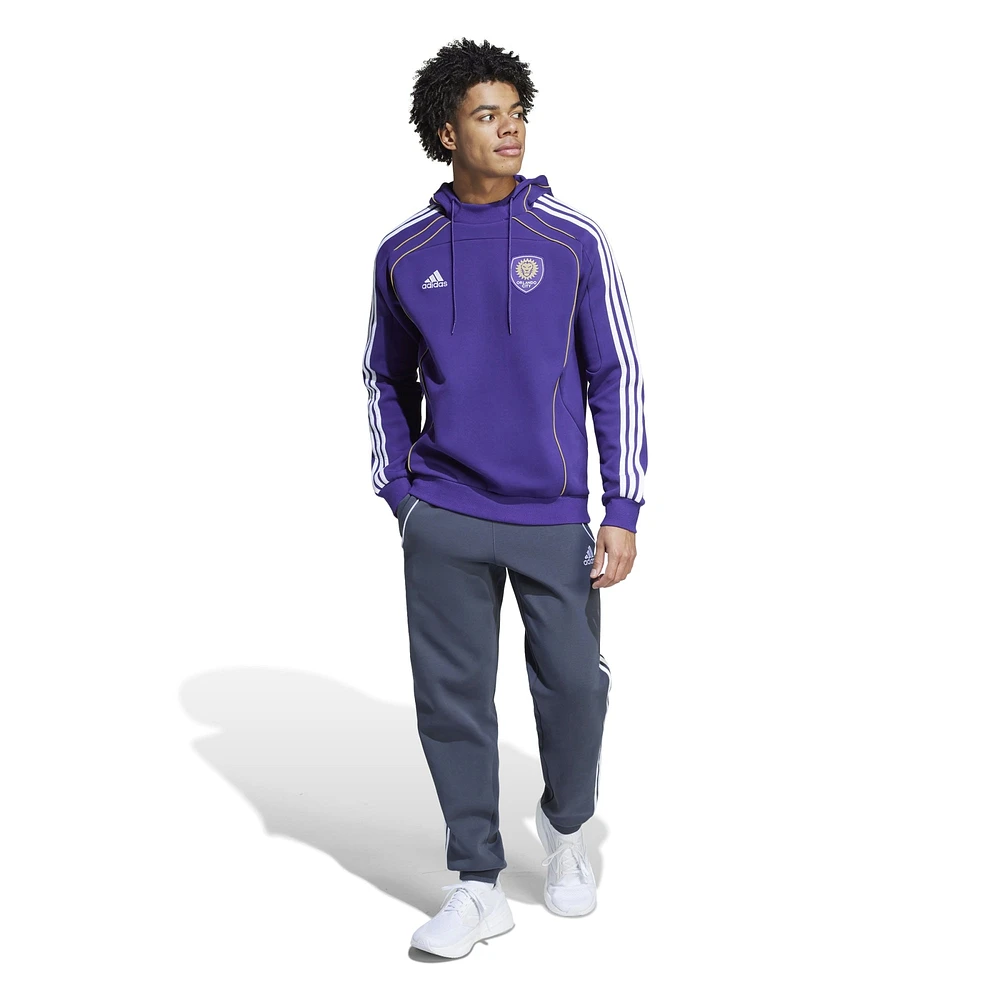 Men's adidas Purple Orlando City SC 2025 Travel Pullover Hoodie