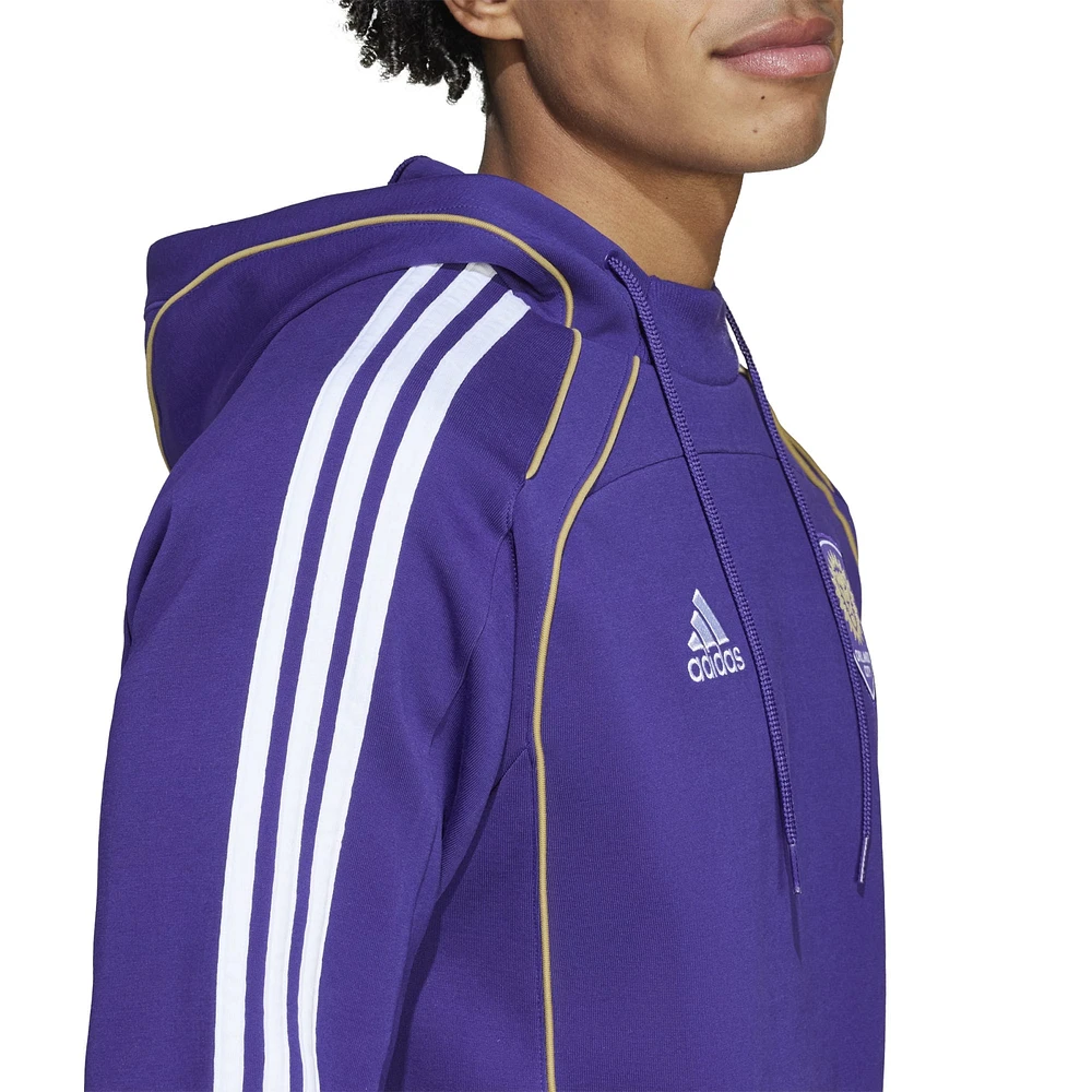 Men's adidas Purple Orlando City SC 2025 Travel Pullover Hoodie
