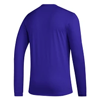 Men's adidas Purple Orlando City SC Club DNA Long Sleeve AEROREADY T-Shirt