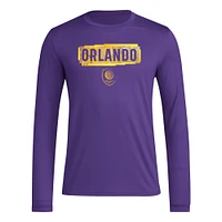 Men's adidas Purple Orlando City SC Local Pop AEROREADY Long Sleeve T-Shirt