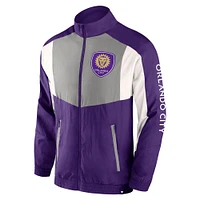 Men's Fanatics  Purple Orlando City SC Net Goal Raglan Full-Zip Track Jacket