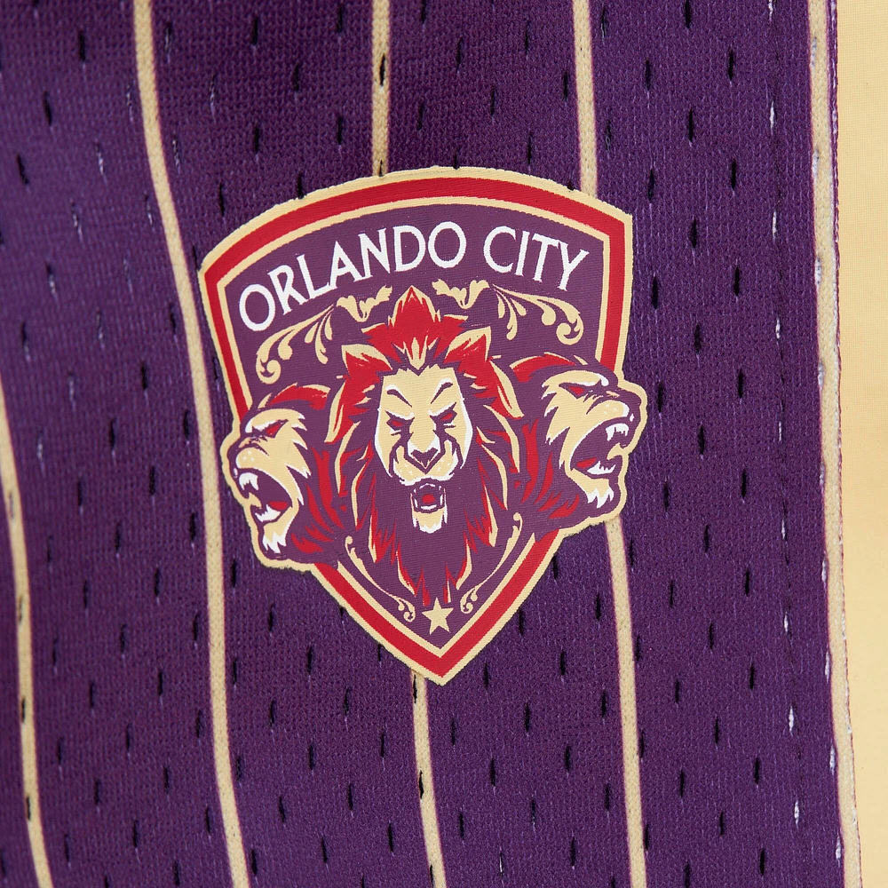 Men's Mitchell & Ness Purple Orlando City SC 10th Anniversary Mesh Shorts