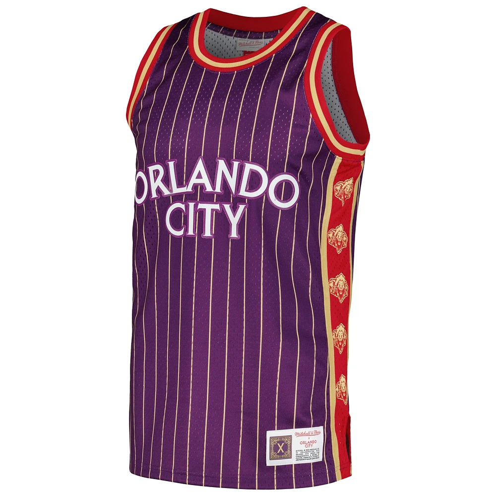 Men's Mitchell & Ness Purple Orlando City SC 10th Anniversary Swingman Basketball Jersey