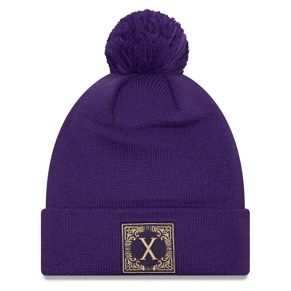 Men's New Era  Purple Orlando City SC Jersey Hook Cuff Knit Hat with Pom