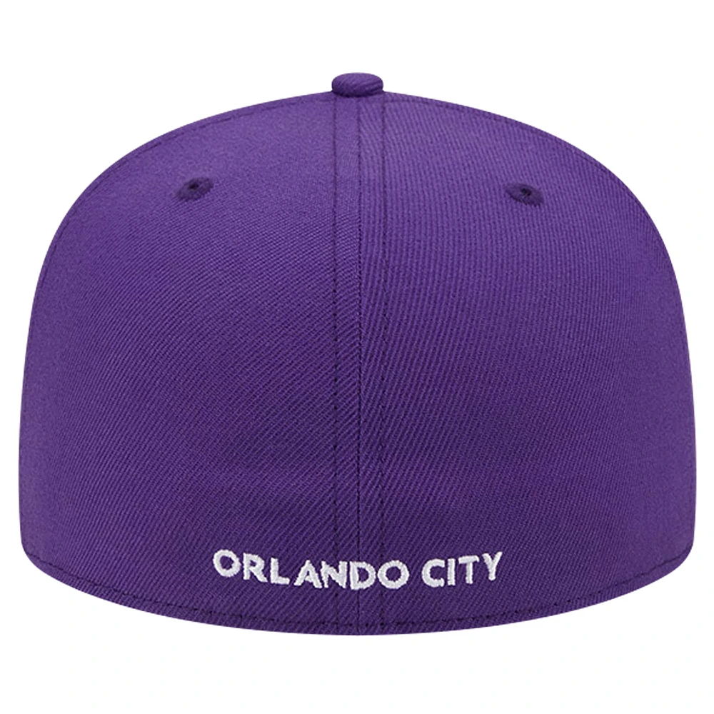 Men's New Era White/Purple Orlando City SC 2024 Kick Off Collection 59FIFTY Fitted Hat