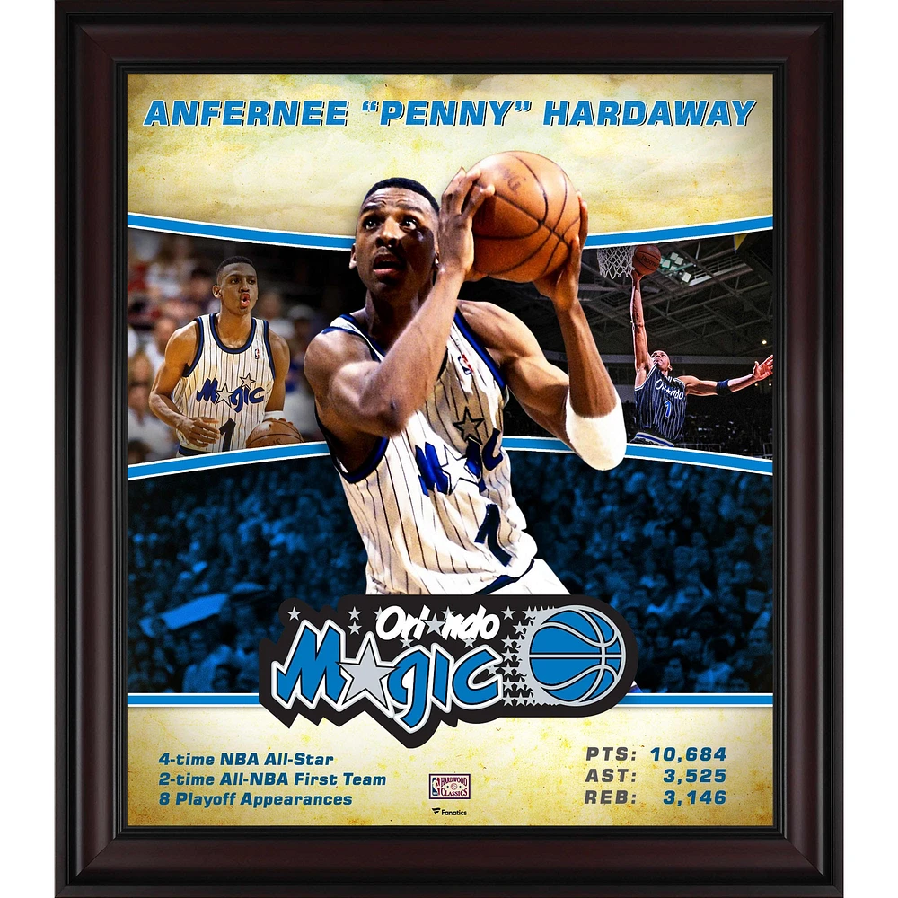 Anfernee Hardaway Orlando Magic Framed 15" x 17" Hardwood Classics Player Collage