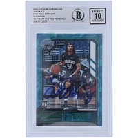 Cole Anthony Orlando Magic Autographed 2020-21 Panini Chronicles Playbook Green Ice Prizm #186 Beckett Fanatics Witnessed Authenticated 10 Rookie Card