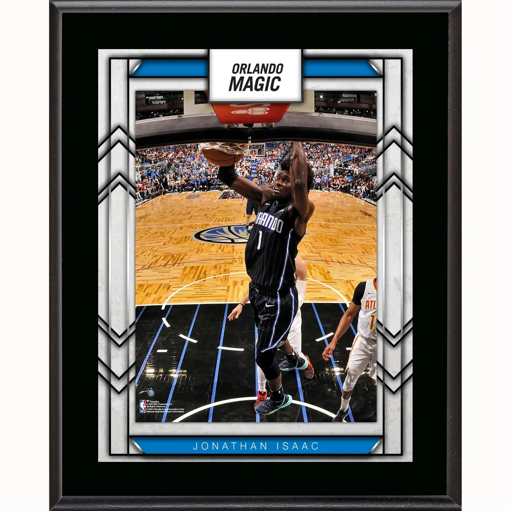Plaque de joueur sublimée de Jonathan Isaac Orlando Magic 10,5" x 13"
