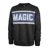 Men's '47 Heather Black Orlando Magic Tribeca Emerson Pullover Sweatshirt