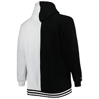 Men's Mitchell & Ness Black/White Orlando Magic Big Tall Hardwood Classics Split Pullover Hoodie