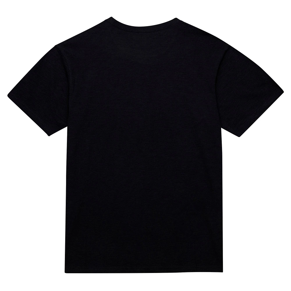 Men's Mitchell & Ness Black Orlando Magic Hardwood Classics Felt Applique Slub T-Shirt