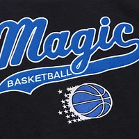 Men's Mitchell & Ness Black Orlando Magic Hardwood Classics Felt Applique Slub T-Shirt