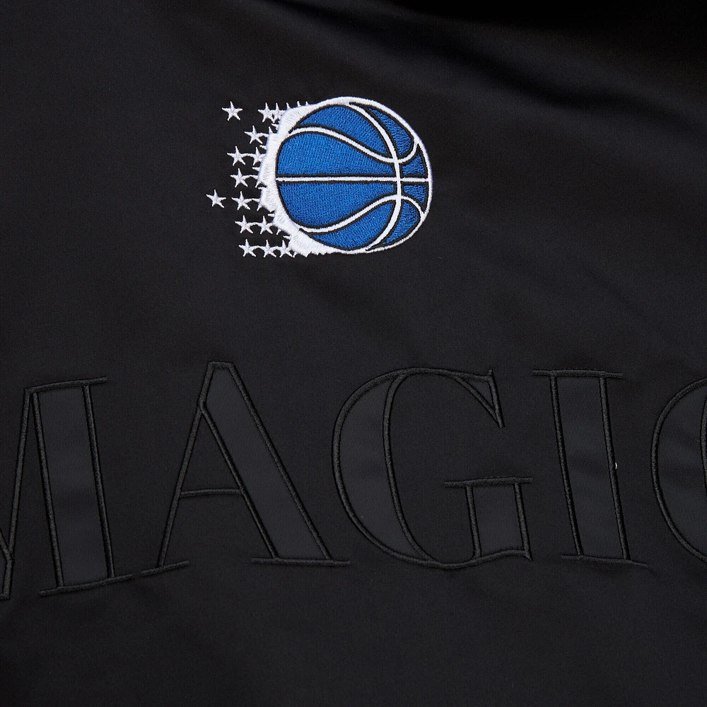 Men's Mitchell & Ness Black Orlando Magic Hardwood Classics Team OG 3.0 Lightweight Satin Full-Snap Jacket