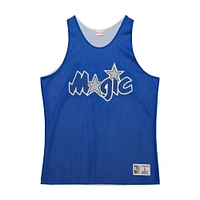 Men's Mitchell & Ness Blue/White Orlando Magic Hardwood Classics Reversible Mesh Practice Jersey