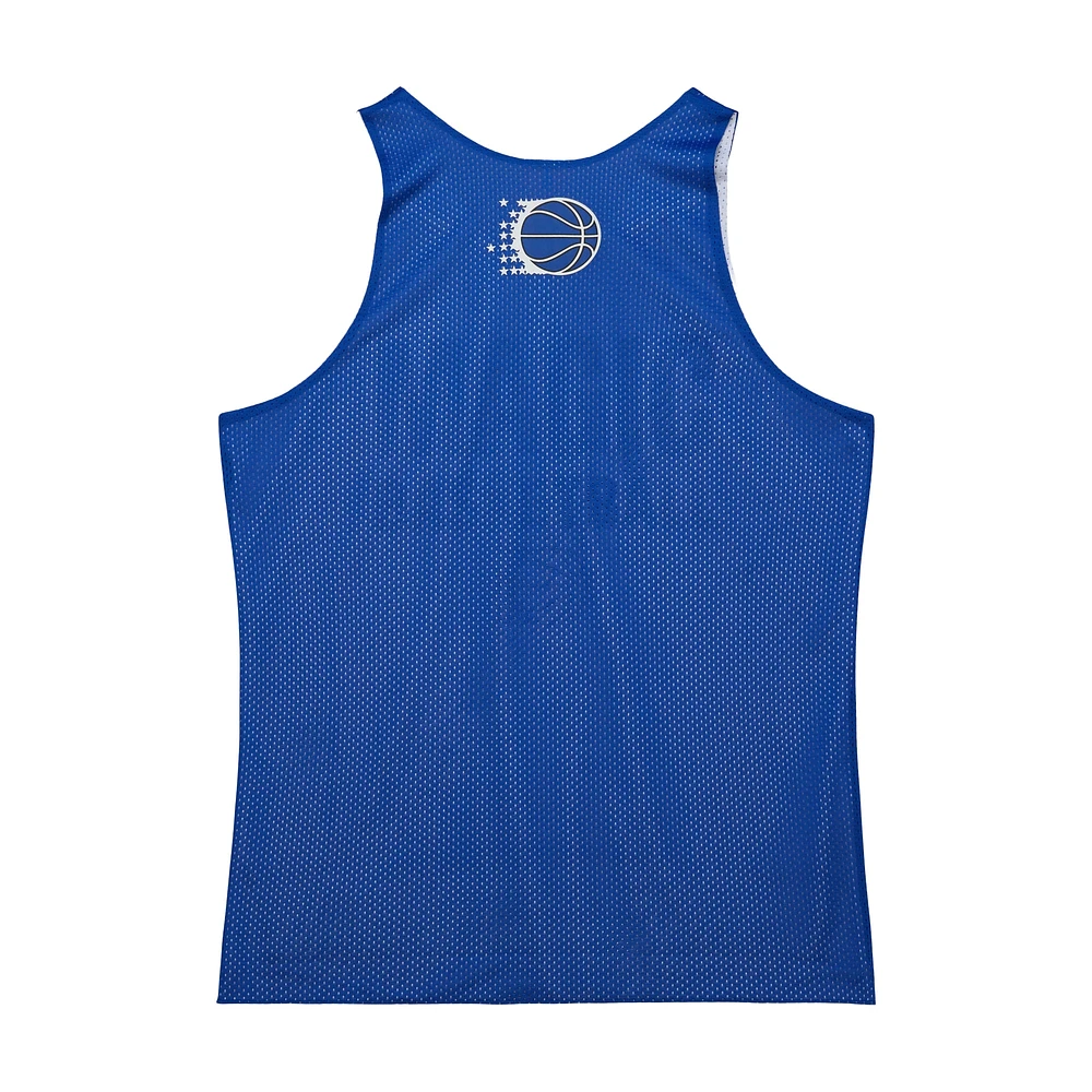 Men's Mitchell & Ness Blue/White Orlando Magic Hardwood Classics Reversible Mesh Practice Jersey