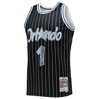 Men's Mitchell & Ness Penny Hardaway Black Orlando Magic 1996/97 Hardwood Classics NBA 75th Anniversary Diamond Swingman Jersey