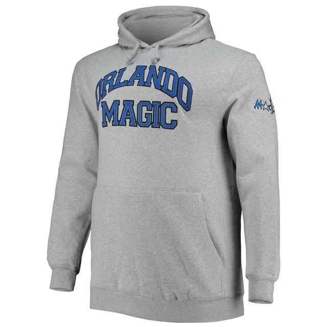 Mitchell & Ness Penny Hardaway Heathered Grey Orlando Magic Big Tall Name Number Pull à capuche pour hommes