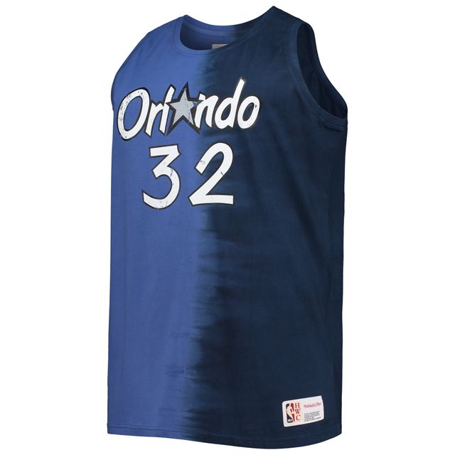 Débardeur pour homme Mitchell & Ness Shaquille O'Neal Bleu/Marine Orlando Magic Big Tall Profile Tie-Dye Player