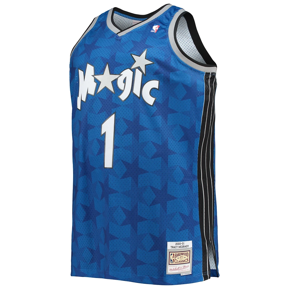 Men's Mitchell & Ness Tracy McGrady Blue Orlando Magic Big Tall 2000/01 Hardwood Classics Swingman Jersey
