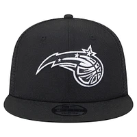 Men's New Era Black Orlando Magic 9FIFTY Snapback Trucker Hat