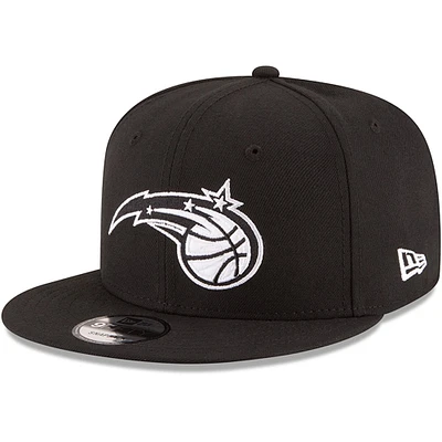 Casquette Snapback ajustable 9FIFTY avec logo noir et blanc Orlando Magic de New Era pour homme