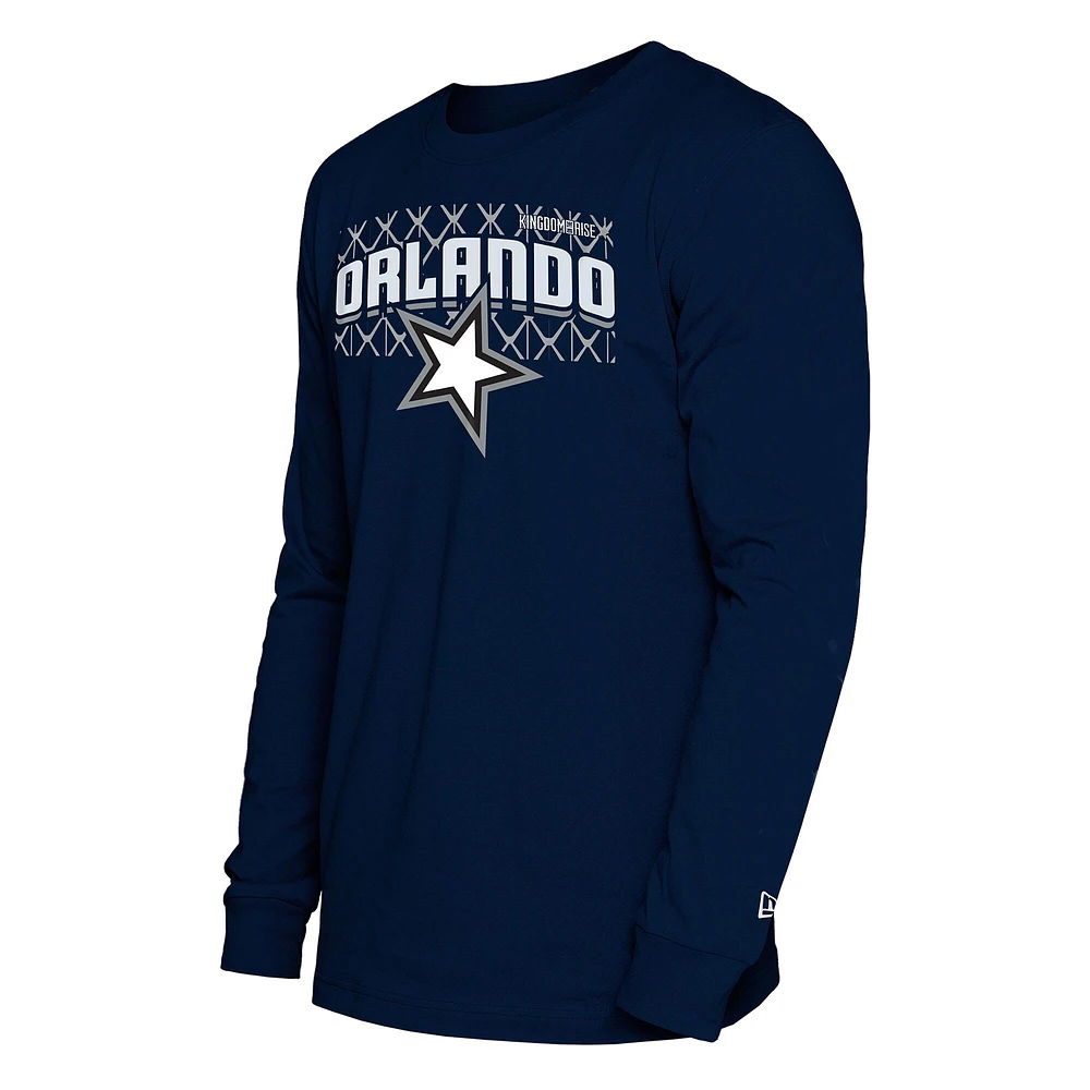 Men's New Era  Navy Orlando Magic 2024/25 City Edition Long Sleeve T-Shirt