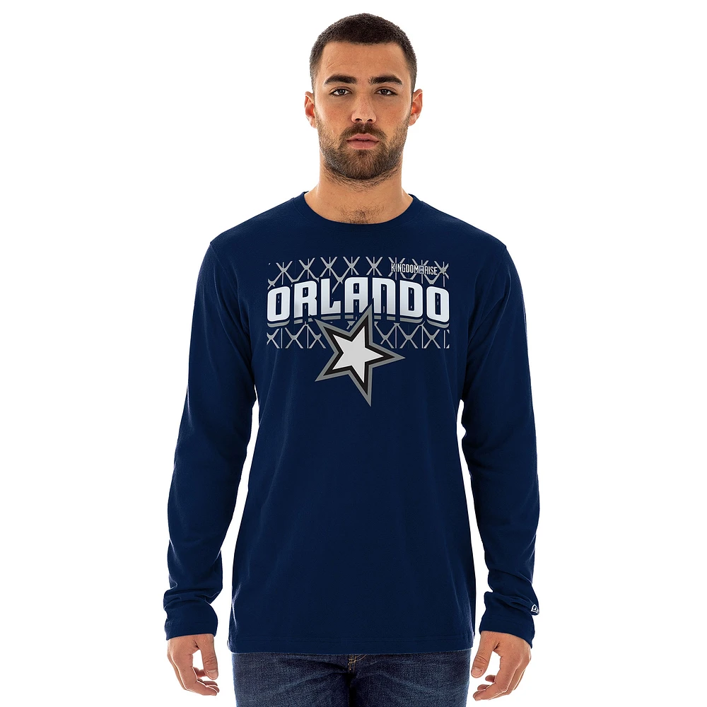 Men's New Era  Navy Orlando Magic 2024/25 City Edition Long Sleeve T-Shirt