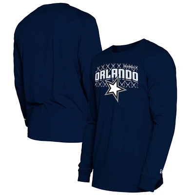 T-shirt à manches longues Orlando Magic City Edition 2024/25 bleu marine New Era pour homme