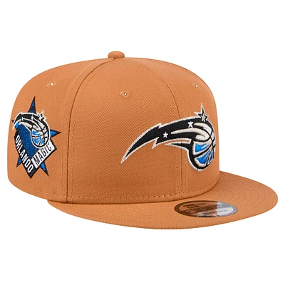 Men's New Era Tan Orlando Magic Color Pack 9FIFTY Snapback Hat