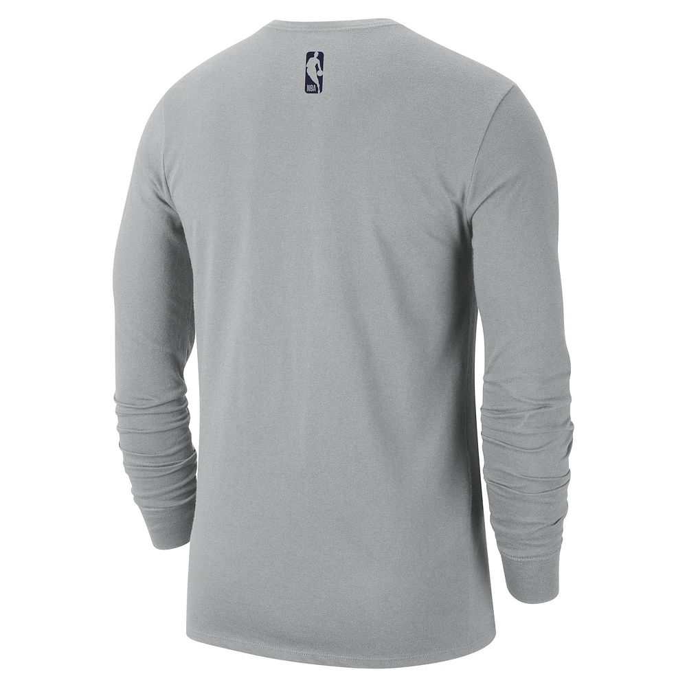 Men's Nike Silver Orlando Magic 2024/25 City Edition Essential Logo Long Sleeve T-Shirt