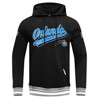 Men's Pro Standard Black Orlando Magic Script Tail Pullover Hoodie