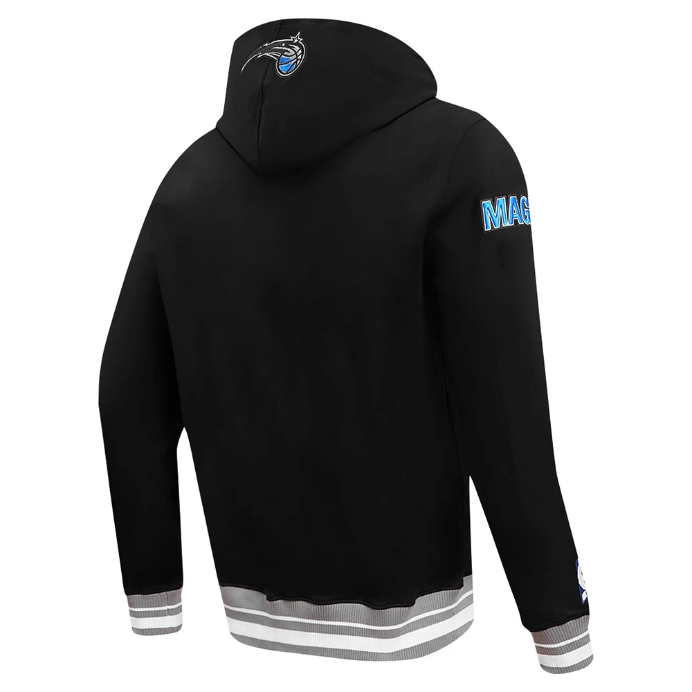 Men's Pro Standard Black Orlando Magic Script Tail Pullover Hoodie