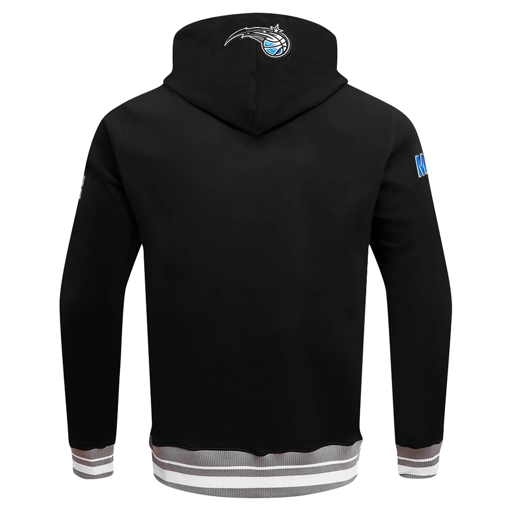 Men's Pro Standard Black Orlando Magic Script Tail Pullover Hoodie