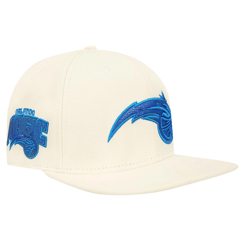 Casquette Snapback Pro Standard Crème Orlando Magic Logo Pop pour hommes