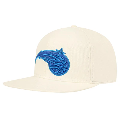 Casquette Snapback Pro Standard Crème Orlando Magic Logo Pop pour hommes