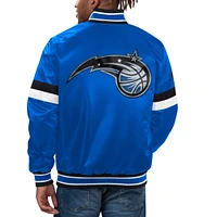 Men's Starter Blue Orlando Magic Home Game Satin Full-Snap Varsity Jacket
