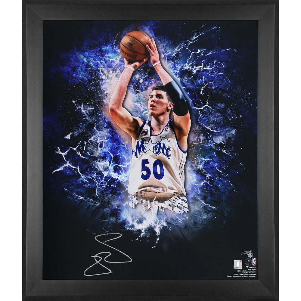 Photographie encadrée autographiée de Mike Miller par Orlando Magic, 20" x 24"