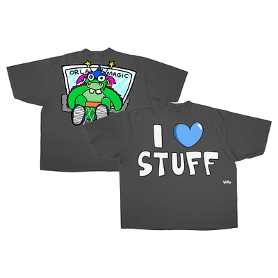 T-shirt unisexe noir Orlando Magic I Luv Stuff de qualité supérieure style boxy vintage