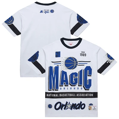 T-shirt unisexe Mitchell & Ness blanc Orlando Magic Hardwood Classics Vintage Team Origins Premium
