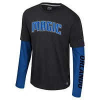 Unisex Stadium Essentials Black Orlando Magic Spectator 2fer Long Sleeve  T-Shirt