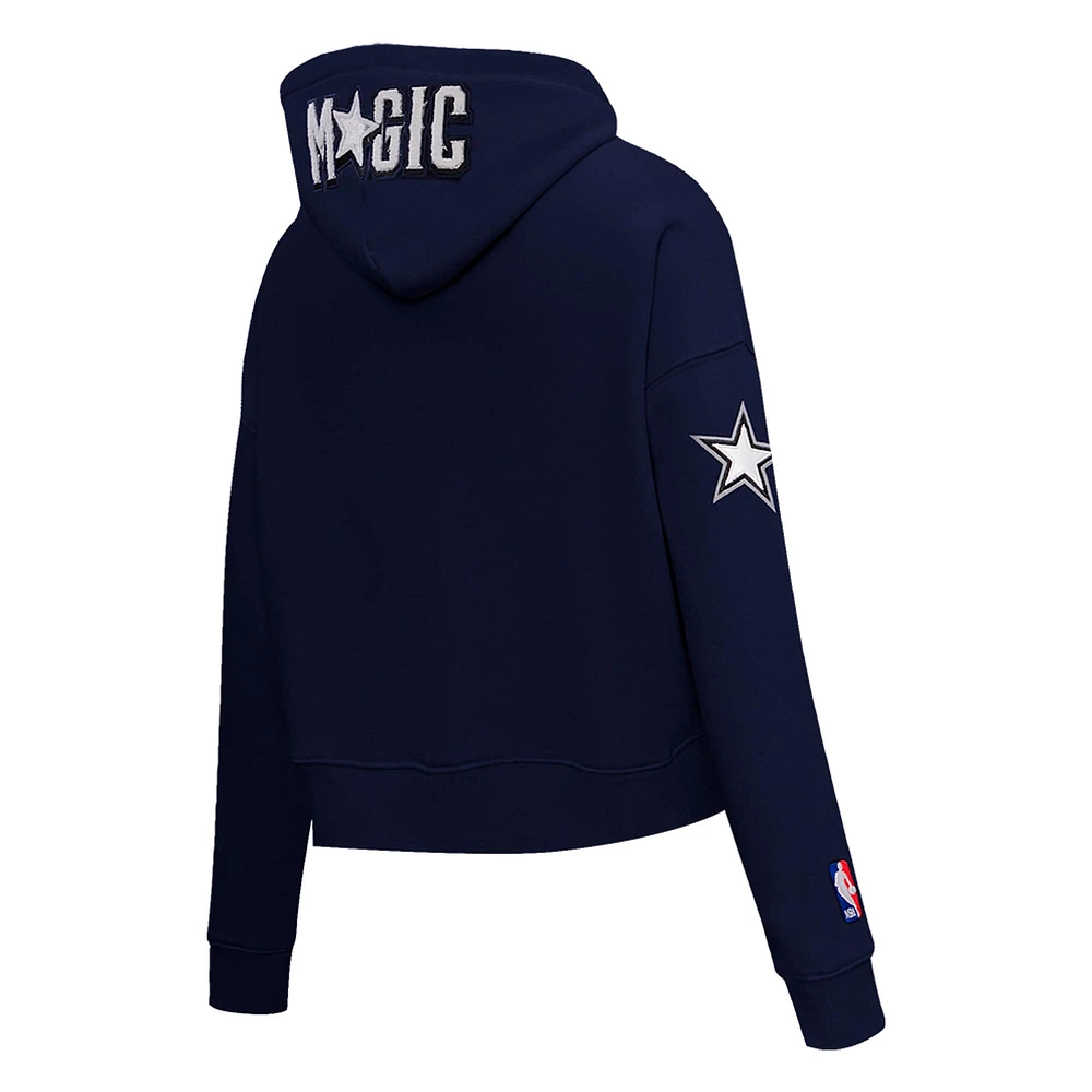 Women's Pro Standard Navy Orlando Magic 2023/24 City Edition Cropped Pullover Hoodie