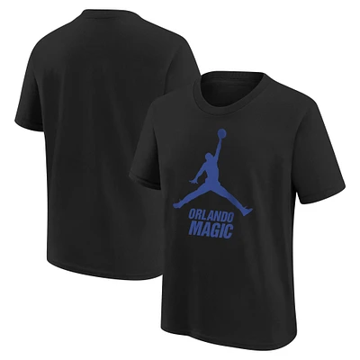T-shirt Jordan Brand noir avec logo Orlando Magic Essential Jumpman pour jeune