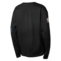 Youth Mitchell & Ness Black Orlando Magic  Hardwood Classics All Over Long Sleeve T-Shirt