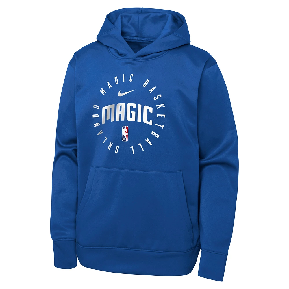 Youth Nike Blue Orlando Magic Performance Practice Spotlight Pullover Hoodie