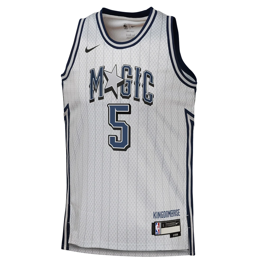 Youth Nike Paolo Banchero Silver Orlando Magic 2024/25 Swingman Player Jersey - City Edition