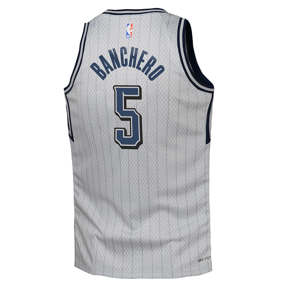 Youth Nike Paolo Banchero Silver Orlando Magic 2024/25 Swingman Player Jersey - City Edition