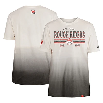 T-shirt New Era noir/crème pour hommes Rough Riders Turf Traditions d'Ottawa