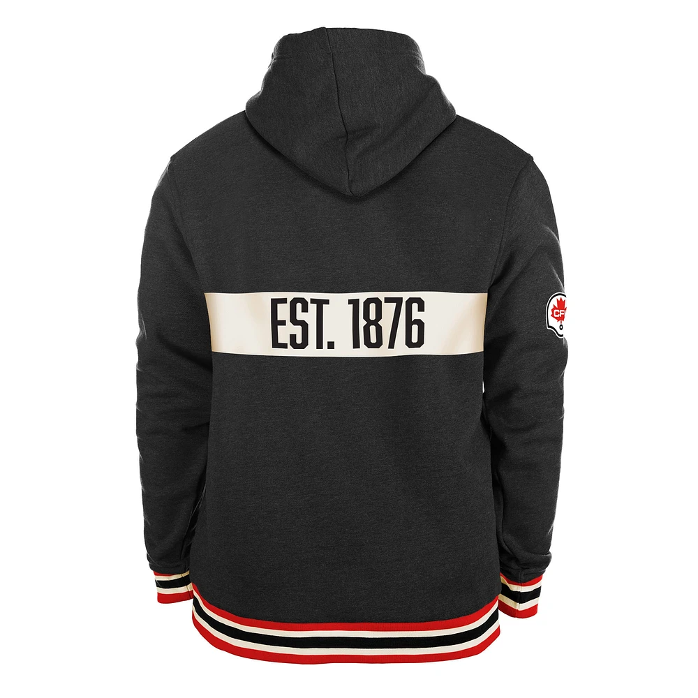 Sweat à capuche New Era noir Ottawa Rough Riders Turf Traditions pour hommes